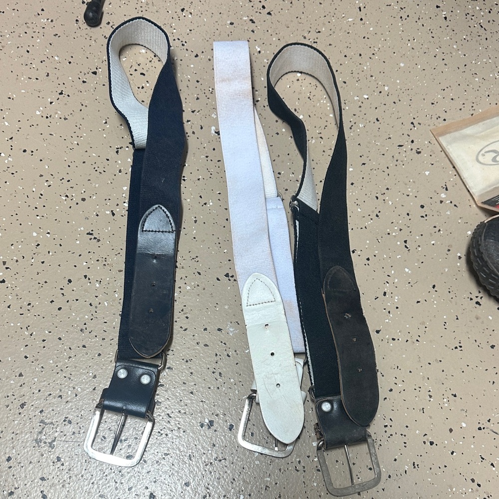 Sports belts Navy, black and white